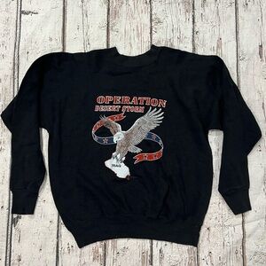 Vintage 1990s Operation Desert Storm Military USA America 90s Sweatshirt